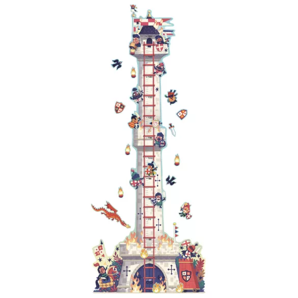 Djeco Nálepka na stenu s meradlom výšky Rytierova veža - Knight's tower