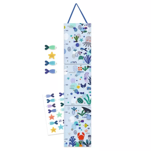 Djeco Little Big room Meradlo výšky Vodný život - Aquatic life