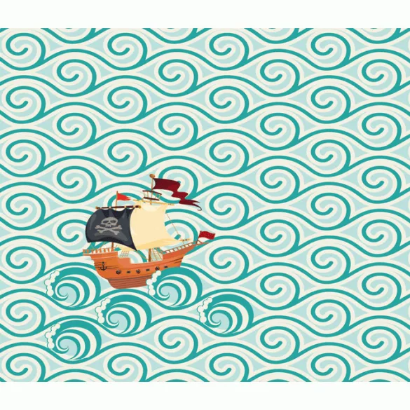 Djeco Little Big room Dekoračná tapeta Vlny - The waves