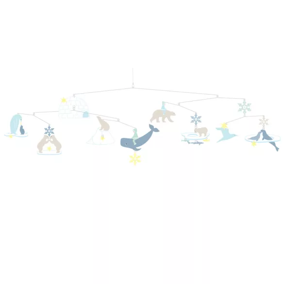 Djeco Little Big room Větrná dekorácia Polárne medvede - Polar bears (FSC)