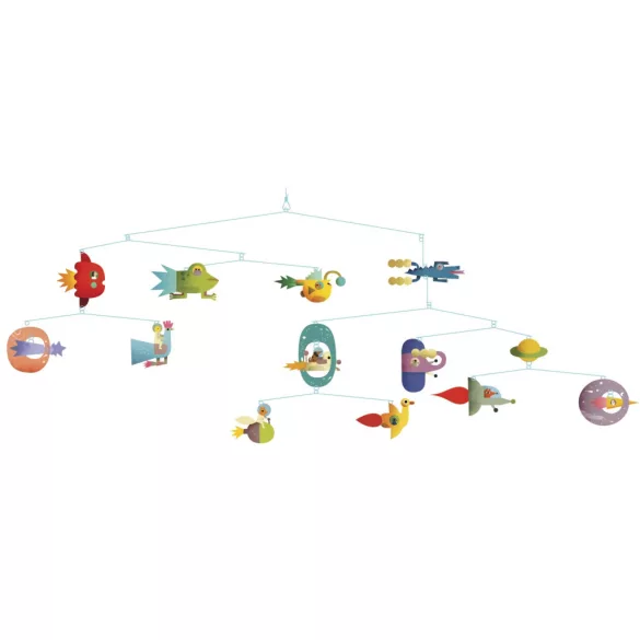Djeco Little Big room Větrná hračka Vesmírne vozidlá - Space vehicles (FSC)