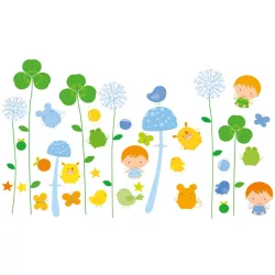   Djeco Little Big room Nálepka na stenu Ichirova záhrada - Le jardin d'Ichiro