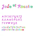Djeco Little Big room Nálepka na stenu Abeceda pre dievčatá - Girls alphabet