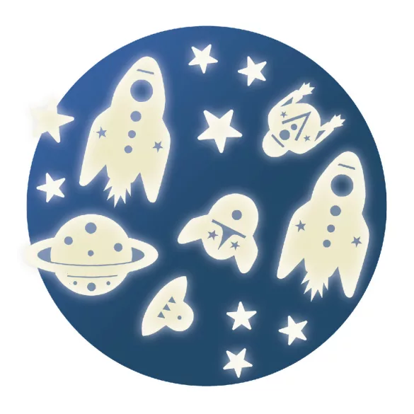 Djeco Nálepky na stenu Vesmírna misia - Space mission