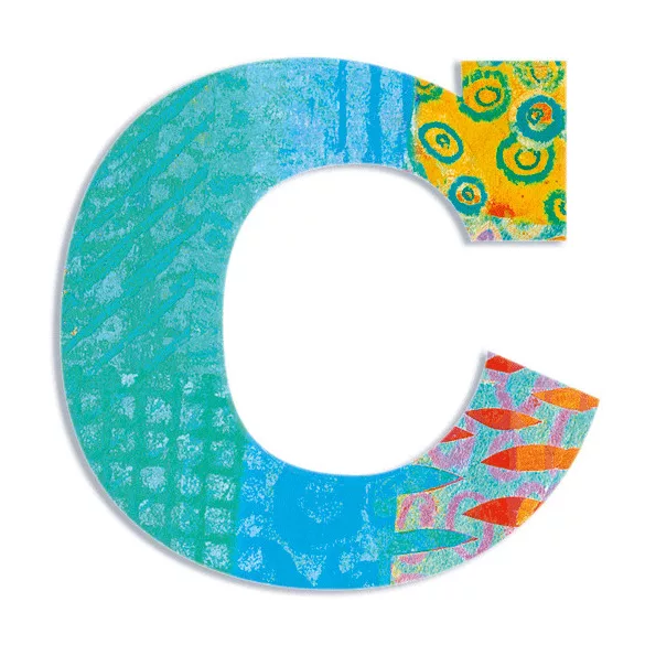 Djeco Little Big room Dekoratívne písmeno – C – Peacock letter