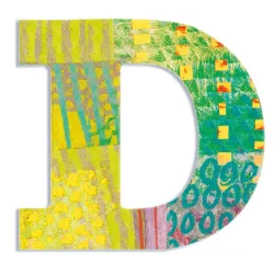   Djeco Little Big room Dekoratívne písmeno - D - Peacock letter
