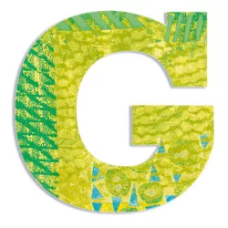   Djeco Little Big room Dekoratívne písmeno - G - Peacock letter