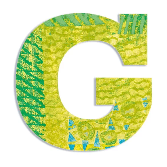 Djeco Little Big room Dekoratívne písmeno - G - Peacock letter