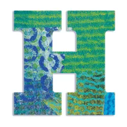   Djeco Little Big room Dekoratívne písmeno - H - Peacock letter