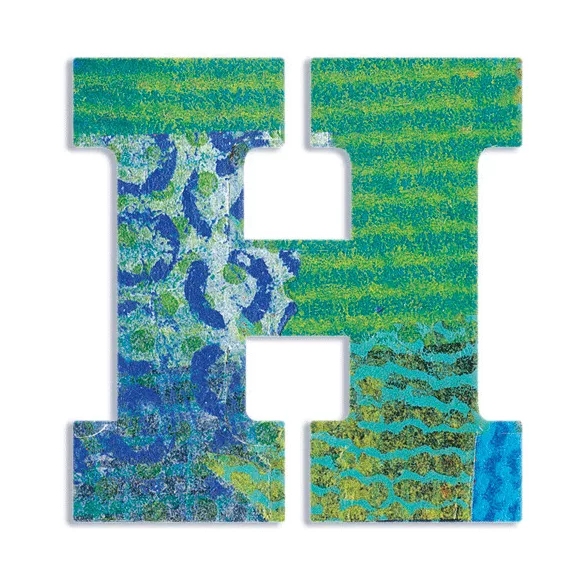 Djeco Little Big room Dekoratívne písmeno - H - Peacock letter