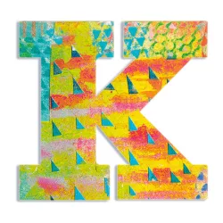   Djeco Little Big room Dekoratívne písmeno - K - Peacock letter