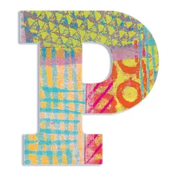   Djeco Little Big room Dekoratívne písmeno – P – Peacock letter