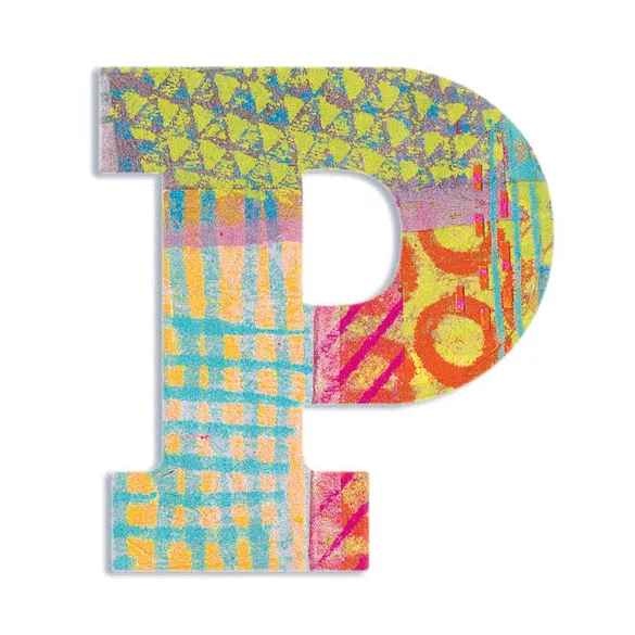 Djeco Little Big room Dekoratívne písmeno – P – Peacock letter