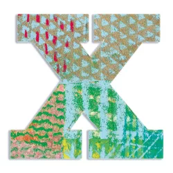   Djeco Little Big room Dekoratívne písmeno - X - Peacock letter