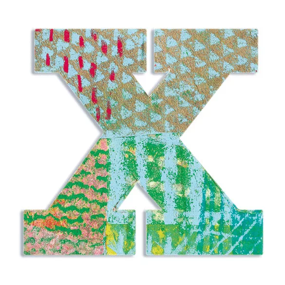 Djeco Little Big room Dekoratívne písmeno - X - Peacock letter