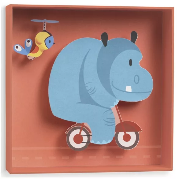 Djeco Little Big room Nástenná dekorácia Hroch - Hippopotamus
