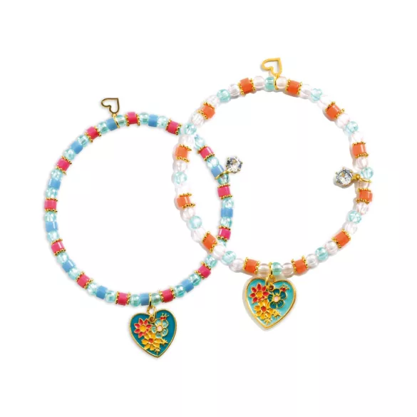 Djeco Design by Sada na výrobu šperkov Párové srdiečka - Heart Threading