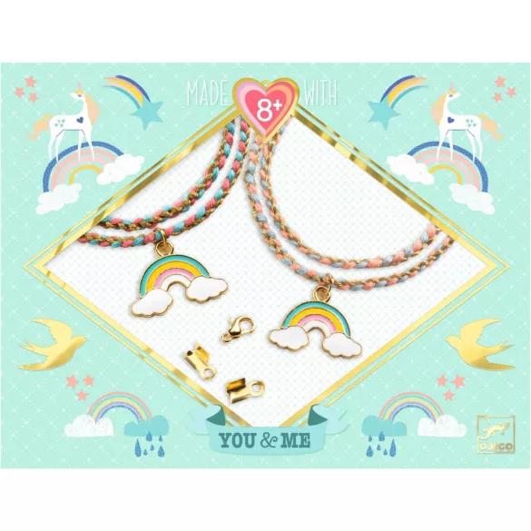 Djeco Design by Sada na výrobu šperkov Dvojica dúh - Rainbow Kumihimo