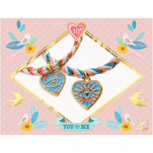 Djeco Design by Sada na výrobu šperkov Dvojica priateľských sŕdc – Friendships and Hearts