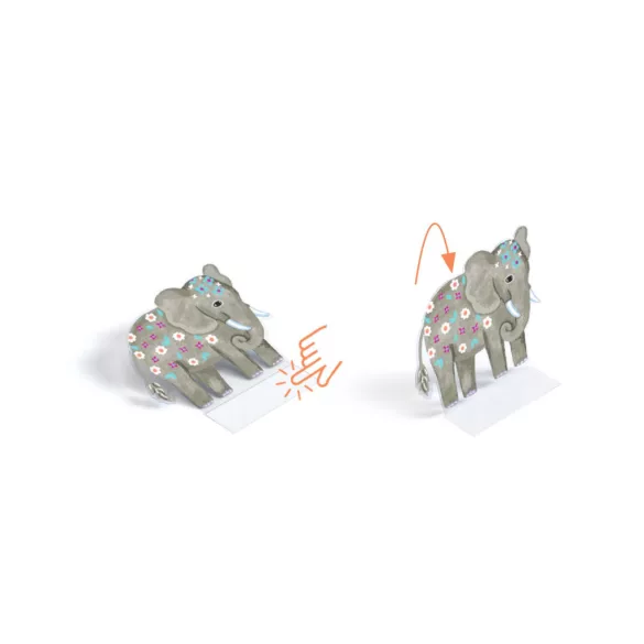 Djeco 3D príbehy s nálepkami – Životné prostredie zvierat – Lift-up stickers – Animals