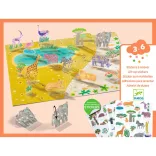 Djeco 3D príbehy s nálepkami – Životné prostredie zvierat – Lift-up stickers – Animals