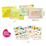 Djeco 3D príbehy s nálepkami Život na vidieku – Lift-up stickers – Farm