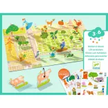 Djeco 3D príbehy s nálepkami Život na vidieku – Lift-up stickers – Farm