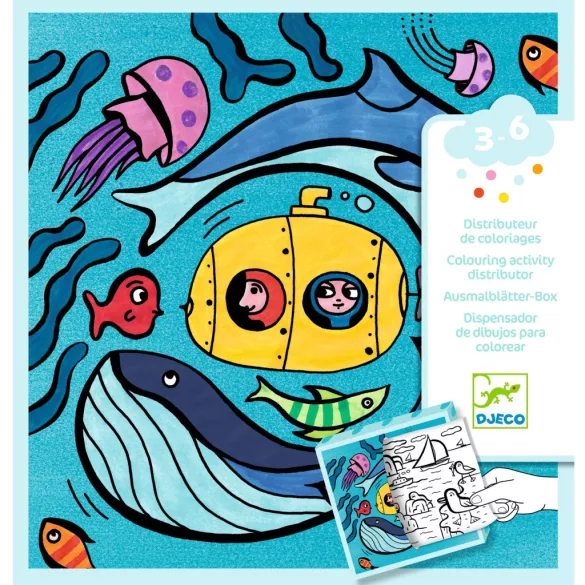 Djeco Design by Djeco - Dávkovač farieb s prekvapením Oceán - Coloring dispenser Ocean