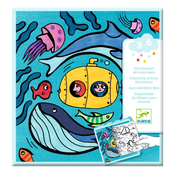 Djeco Design by Djeco - Dávkovač farieb s prekvapením Oceán - Coloring dispenser Ocean