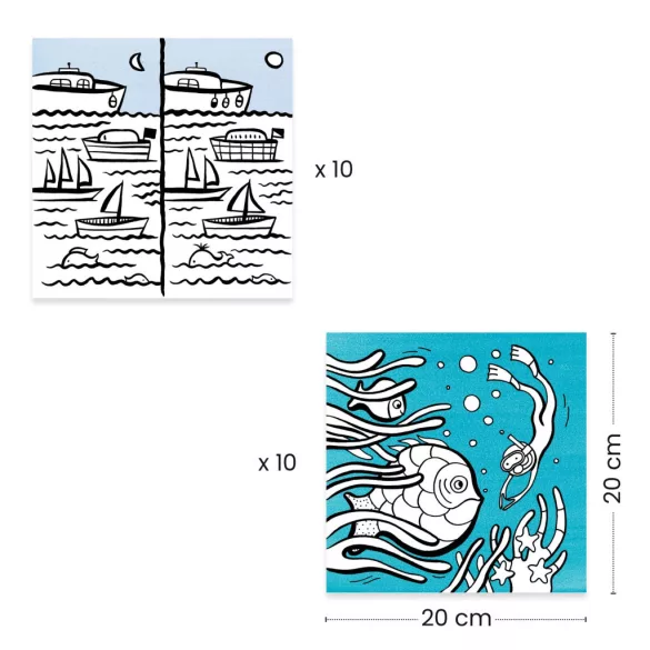 Djeco Design by Djeco - Dávkovač farieb s prekvapením Oceán - Coloring dispenser Ocean