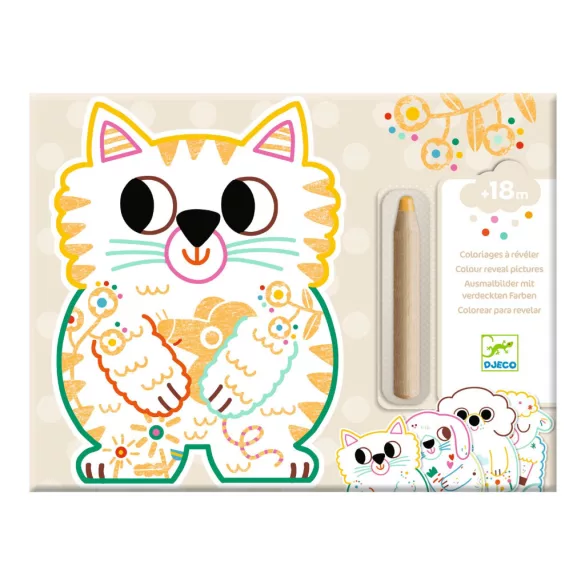 Djeco Design by Meglepetés omaľovánka Domáce zvieratá - Domestic animals