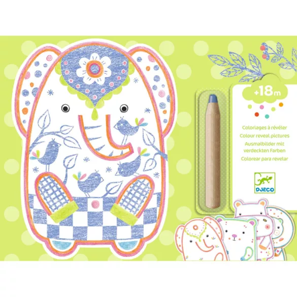 Djeco Design by Meglepetés omaľovánka Divoké zvieratá - Wild animals