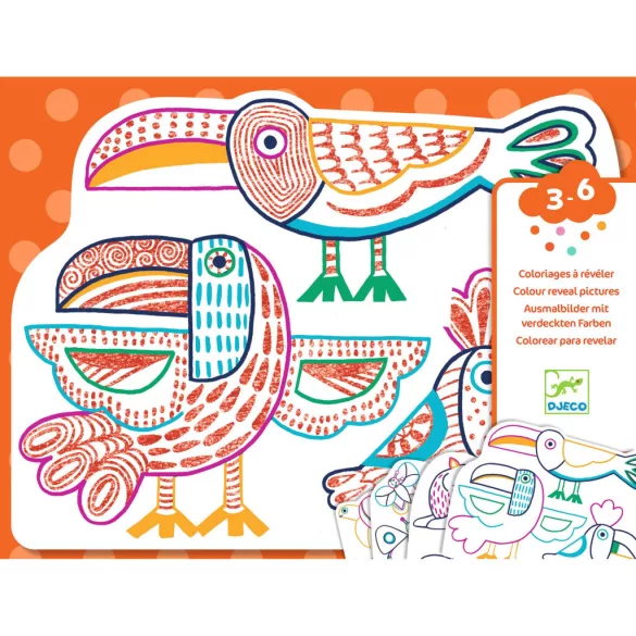 Djeco Design by Meglepetés omaľovánka Divoké zvieratá – Wild families