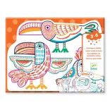 Djeco Design by Meglepetés omaľovánka Divoké zvieratá – Wild families