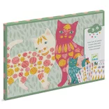 Djeco Tvorba obrázkov s nálepkami Mačiatka a mačky – Elodie’s cute cats