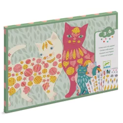   Djeco Tvorba obrázkov s nálepkami Mačiatka a mačky – Elodie’s cute cats