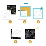 Djeco Design by Lyukasztós képkészítés Nočné zvieratá - Image reveal