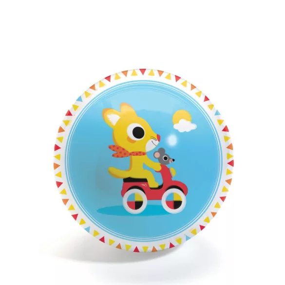 Djeco Gumová lopta ∅ 12 cm Roztomilý závod - Cute race Ball