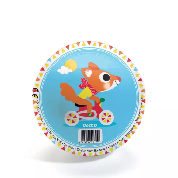 Djeco Gumová lopta ∅ 12 cm Roztomilý závod - Cute race Ball