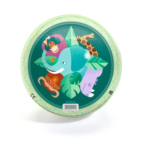 Djeco gumová lopta ∅ 22 cm Zvieratá savany – Savanna ball