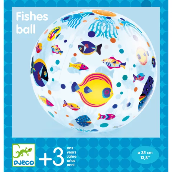 Djeco Nafukovacia lopta ∅ 35 cm Rybky - Fishes ball