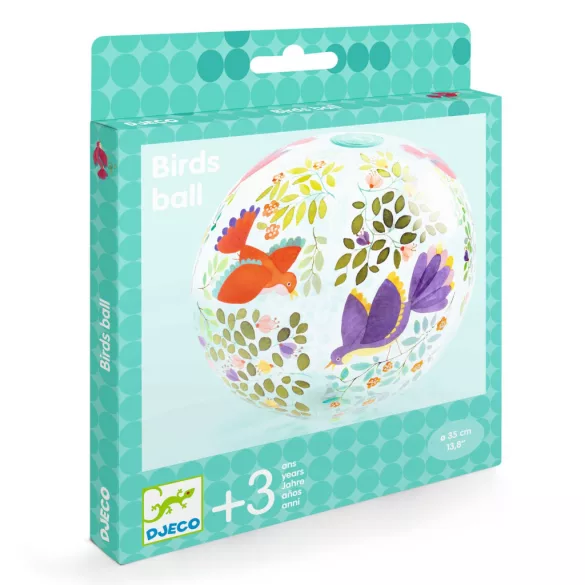 Djeco Nafukovacia lopta ∅ 35 cm Vtáčiky - Birds ball