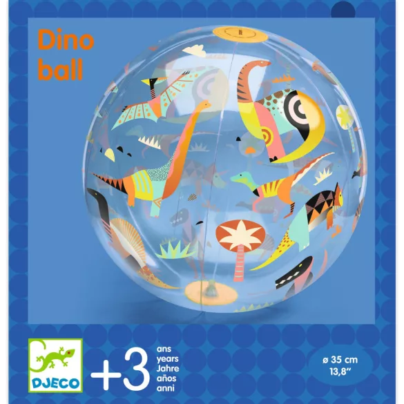 Djeco Nafukovacia lopta ∅ 35 cm Lopta s dinosaurom - Dino ball