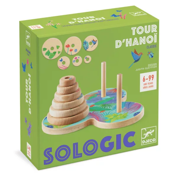 Djeco Logická hra Stavba veže - Tour d'Hanoï