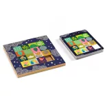 Djeco Animambo Logická hra Puzzle s posúvaním kartičiek – Taquin Logic