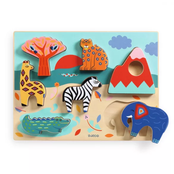 Djeco vkladacie puzzle - Savana Story