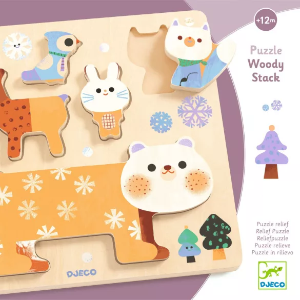 Djeco Skladacie tvary Zvieratká – Woody Stack