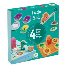 Djeco Spoločenská hra V mori - Ludo Sea 4 games