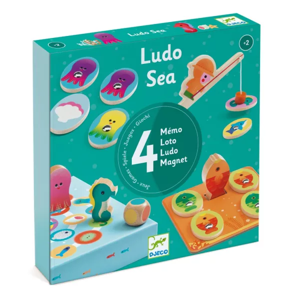 Djeco Spoločenská hra V mori - Ludo Sea 4 games