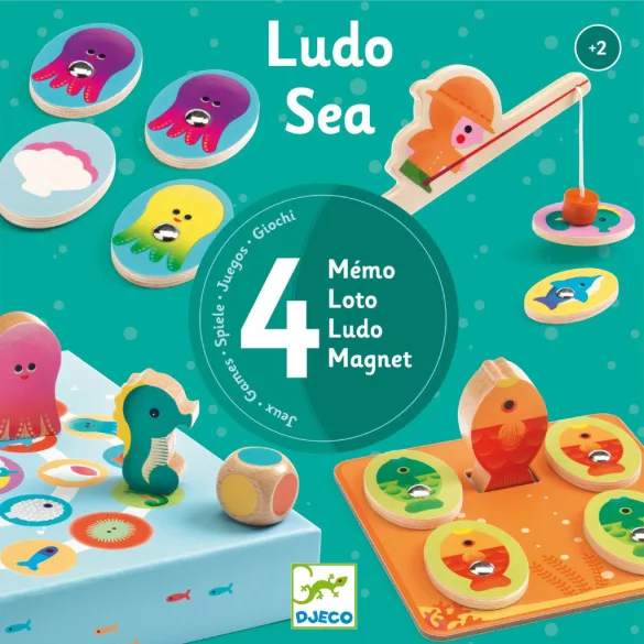 Djeco Spoločenská hra V mori - Ludo Sea 4 games